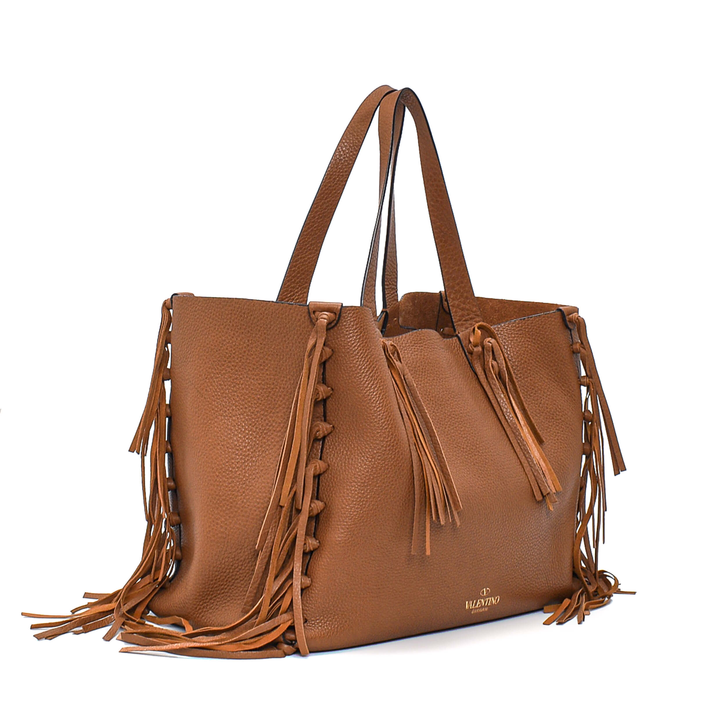 Valentino - Tabac Leather Rockee Shoulder Bag